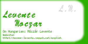 levente moczar business card