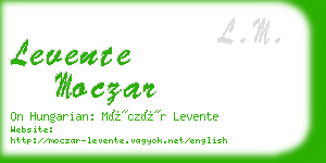 levente moczar business card